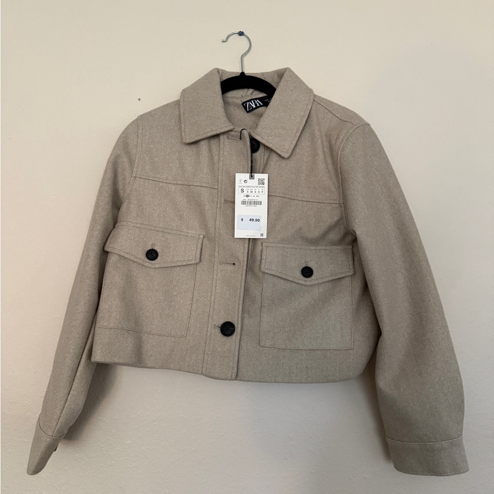 Zara Women's Beige Utility Jacket